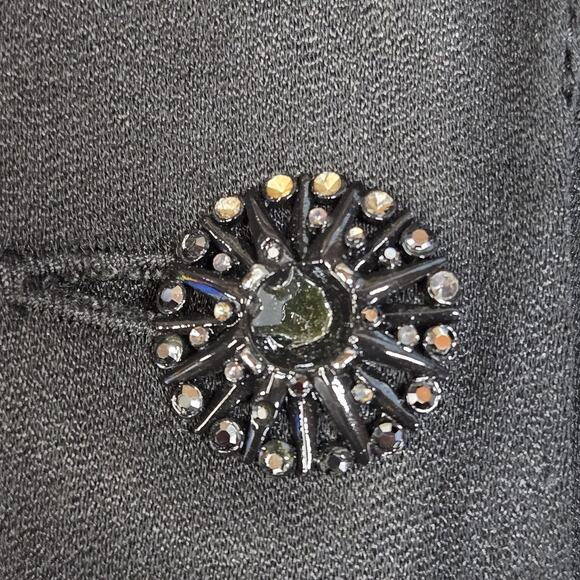 St John Evening Formal Blazer Jacket Womens 6 Black Longline Designer USA Flawed - Picture 5 of 11